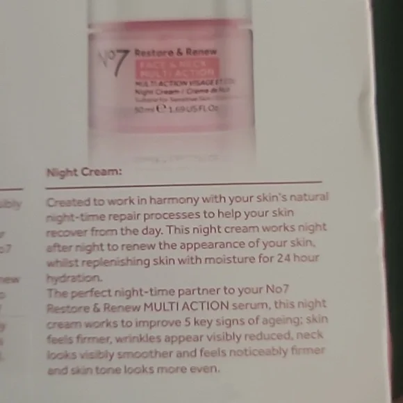 No7 Restore Renew MultiAction Face & Neck Treatment Anti Aging Skincare System - Picture 4 of 7